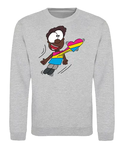 Herzschlag Pansexuell - comic, comics, comic style, comic stil, pansexuell, pan, lgbt, lgbtq, lgbtqia+, queer, liebe - Sweatshirt