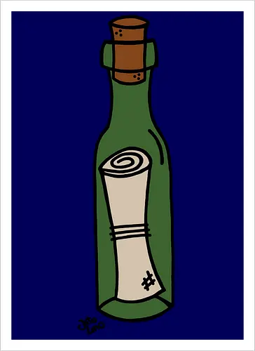 Flaschenpost (bunt)
