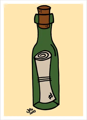 Flaschenpost (bunt)