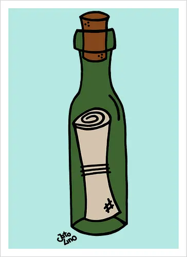 Flaschenpost (bunt)