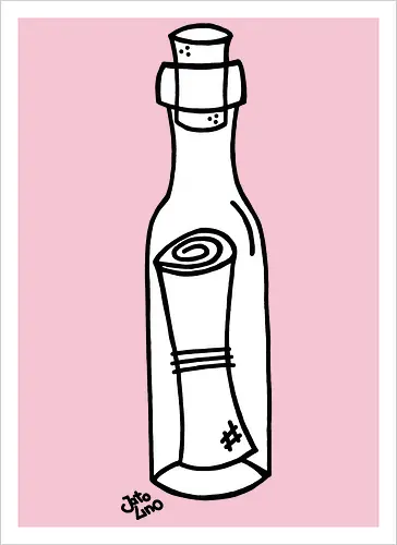 Flaschenpost (weiß)