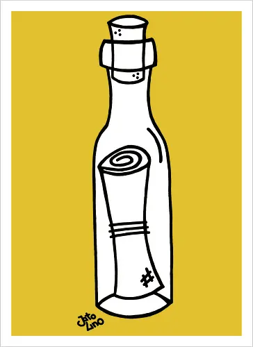 Flaschenpost (weiß)