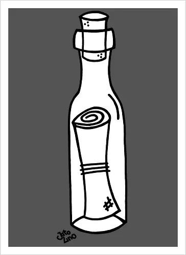 Flaschenpost (weiß)