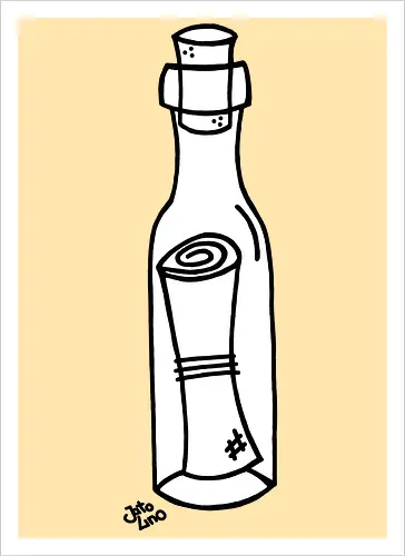 Flaschenpost (weiß)