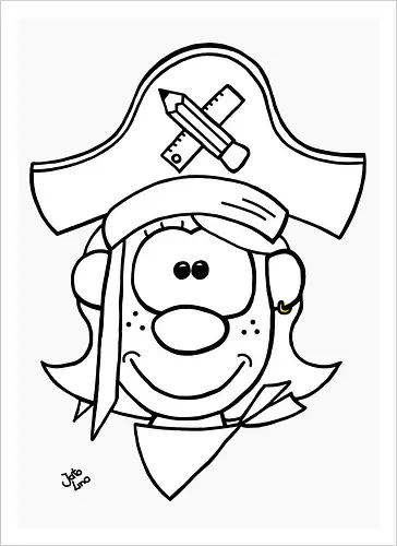 Schulpiratin (gold)