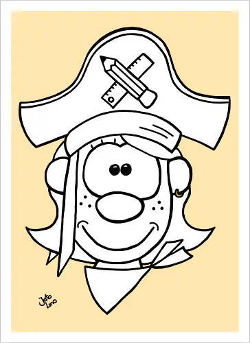 Schulpiratin (gold)