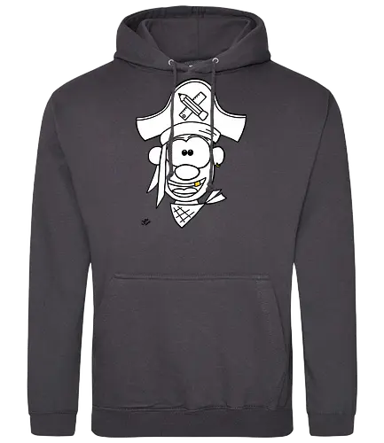 Schulpirat (gold) - Augen, Comic, Comic Style, Comic Stil, Zeichnung, pirat, piratin, kapitän, einschulung, schule, mathe - Standard Hoodie