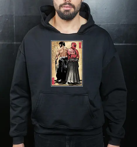 Mutant samurai and Red ronin woodblock