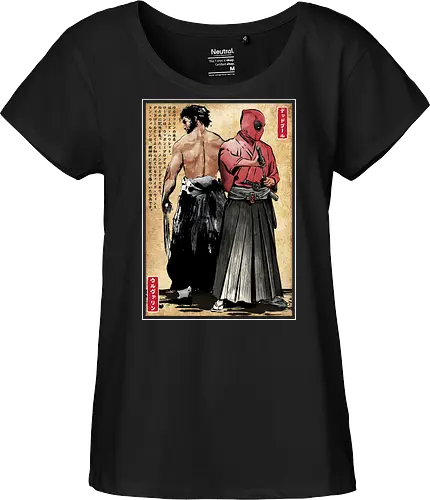 Mutant samurai and Red ronin woodblock