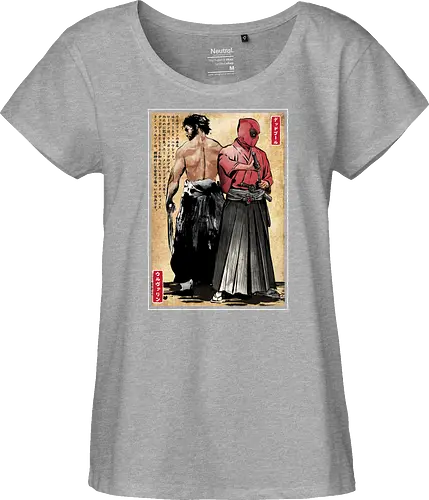 Mutant samurai and Red ronin woodblock
