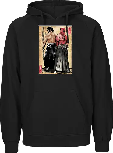 Mutant samurai and Red ronin woodblock