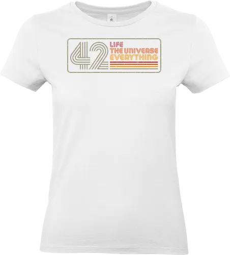 Retro 42 - Hitchhikers Guide To The Galaxy, retro, marvin - Standard T-Shirt (Frauen)