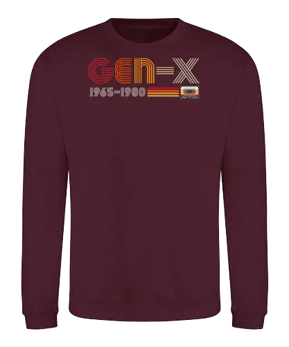 Retro Gen X - retro, gen x, millenials, cassette, 70s, 80s - Sweatshirt