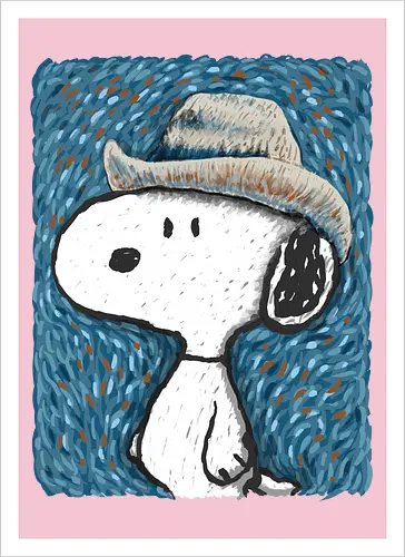 Snoop Van Dogh - cartoons, vincent van gogh, painter, funny - Kunstdruck