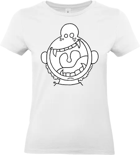 Fütter mich! (1) - comic, comics, comic style, füttern, comic stil, monster, halloween, kind, kinder, niedlich, mund, zähme, baby, lätzchen, hunger - Standard T-Shirt (Frauen)