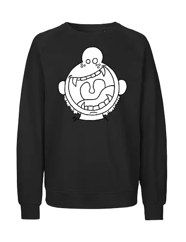 Fütter mich! (1) - comic, comics, comic style, füttern, comic stil, monster, halloween, kind, kinder, niedlich, mund, zähme, baby, lätzchen, hunger - Fairtrade Sweatshirt