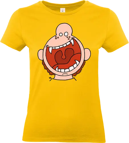 Fütter mich! (3) - comic, comics, comic style, comic stil, monster, halloween, kind, kinder, niedlich, mund, zähme, baby, lätzchen, hunger, füttern - Standard T-Shirt (Frauen)