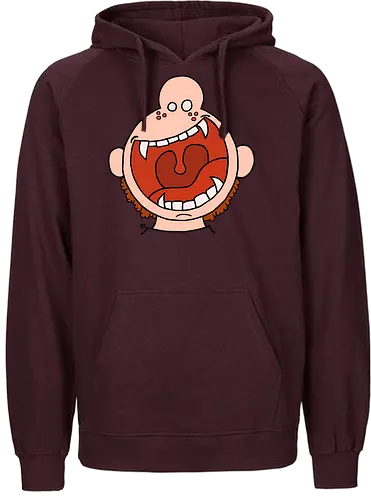 Fütter mich! (3) - comic, comics, comic style, comic stil, monster, halloween, kind, kinder, niedlich, mund, zähme, baby, lätzchen, hunger, füttern - Fairtrade Hoodie