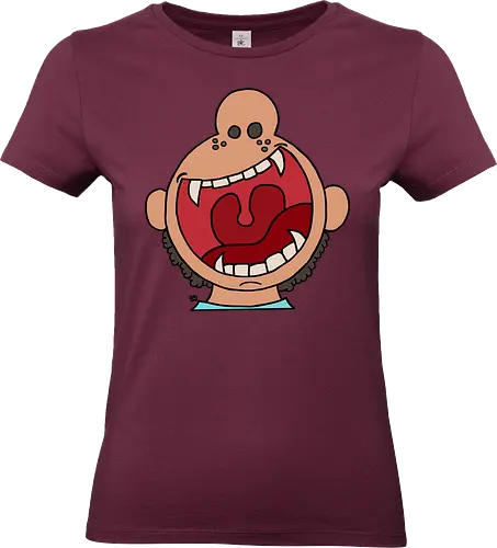 Fütter mich! (6) - comic, comics, comic style, comic stil, monster, halloween, kind, kinder, niedlich, mund, zähme, baby, lätzchen, hunger, füttern - Standard T-Shirt (Frauen)