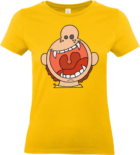 Fütter mich! (8) - comic, comics, comic style, comic stil, monster, halloween, kind, kinder, niedlich, mund, zähme, baby, lätzchen, hunger, füttern - Standard T-Shirt (Frauen)