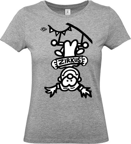 Hochseil  - comic, comics, comic style, comic stil, monster, halloween, zirkus, manege, unterhaltung, akrobat, kind, kinder, clown - Standard T-Shirt (Frauen)