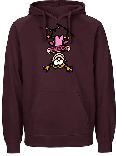 Hochseil (bunt) - comic, comics, comic style, comic stil, monster, halloween, zirkus, manege, unterhaltung, akrobat, kind, kinder, clown - Fairtrade Hoodie