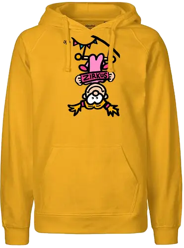 Hochseil (bunt) - comic, comics, comic style, comic stil, monster, halloween, zirkus, manege, unterhaltung, akrobat, kind, kinder, clown - Fairtrade Hoodie