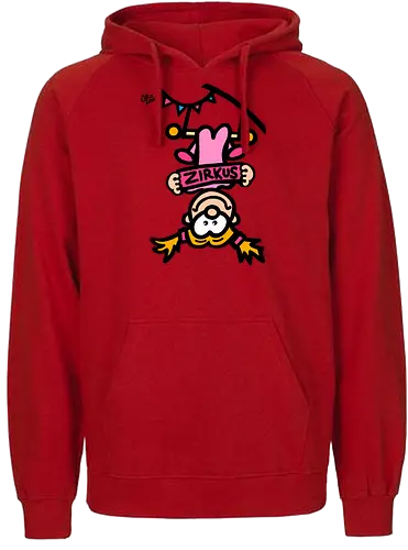 Hochseil (bunt) - comic, comics, comic style, comic stil, monster, halloween, zirkus, manege, unterhaltung, akrobat, kind, kinder, clown - Fairtrade Hoodie