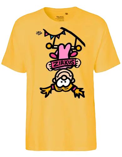 Hochseil (bunt) - comic, comics, comic style, comic stil, monster, halloween, zirkus, manege, unterhaltung, akrobat, kind, kinder, clown - Fairtrade T-Shirt