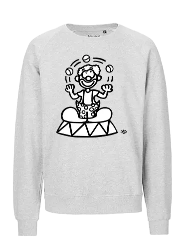 Clown - comic, comics, comic style, comic stil, monster, halloween, zirkus, manege, unterhaltung, akrobat, kind, kinder, clown - Fairtrade Sweatshirt