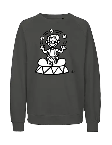 Clown - comic, comics, comic style, comic stil, monster, halloween, zirkus, manege, unterhaltung, akrobat, kind, kinder, clown - Fairtrade Sweatshirt