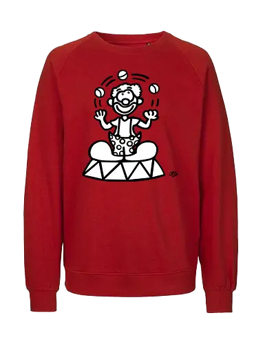 Clown - comic, comics, comic style, comic stil, monster, halloween, zirkus, manege, unterhaltung, akrobat, kind, kinder, clown - Fairtrade Sweatshirt
