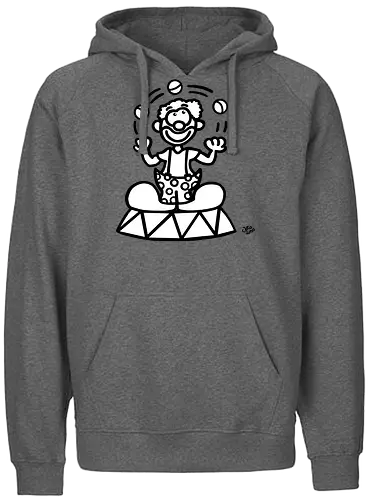Clown - comic, comics, comic style, comic stil, monster, halloween, zirkus, manege, unterhaltung, akrobat, kind, kinder, clown - Fairtrade Hoodie