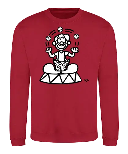 Clown - comic, comics, comic style, comic stil, monster, halloween, zirkus, manege, unterhaltung, akrobat, kind, kinder, clown - Sweatshirt