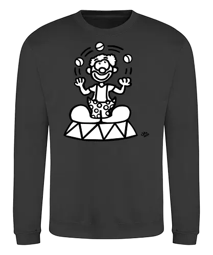 Clown - comic, comics, comic style, comic stil, monster, halloween, zirkus, manege, unterhaltung, akrobat, kind, kinder, clown - Sweatshirt