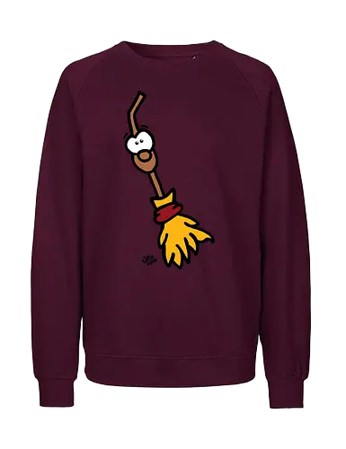Hexenbesen (bunt) - Comic, Comic Style, Comic Stil, Zeichnung, comics, zauberei, zauberer, hexe, drache, besen, hexen, hexerei, magie, zauberkraft - Fairtrade Sweatshirt
