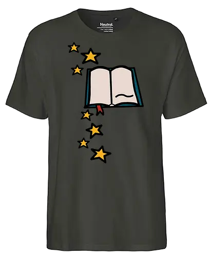 Zauberbuch (bunt) - Comic, Comic Style, Comic Stil, Zeichnung, comics, zauberei, zauberer, hexe, drache, besen, hexen, hexerei, magie, zauberkraft, zauberbuch, magisch - Fairtrade T-Shirt
