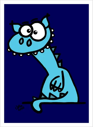 Drache (blau)