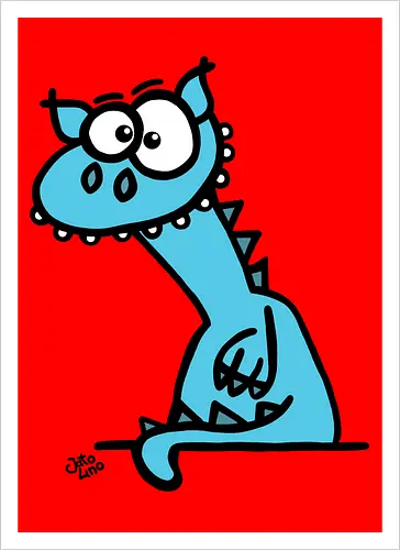 Drache (blau)
