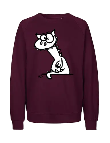 Drache (weiß) - Comic, Comic Style, Comic Stil, Zeichnung, comics, zauberei, zauberer, hexe, drache, besen, hexen, hexerei, magie, zauberkraft, drachen, niedlich - Fairtrade Sweatshirt