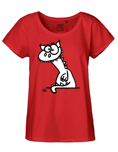 Drache (weiß) - Comic, Comic Style, Comic Stil, Zeichnung, comics, zauberei, zauberer, hexe, drache, besen, hexen, hexerei, magie, zauberkraft, drachen, niedlich - Fairtrade Girl Shirt