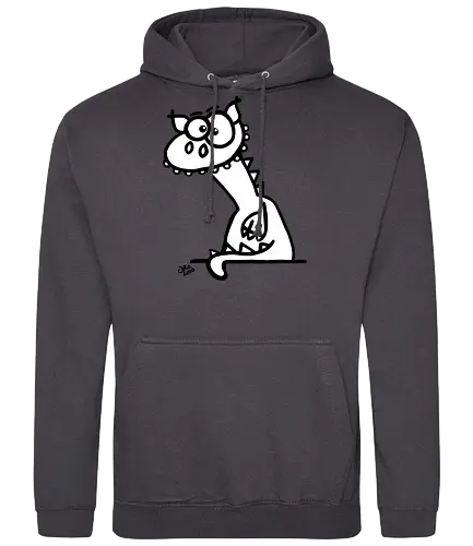 Drache (weiß) - Comic, Comic Style, Comic Stil, Zeichnung, comics, zauberei, zauberer, hexe, drache, besen, hexen, hexerei, magie, zauberkraft, drachen, niedlich - Standard Hoodie