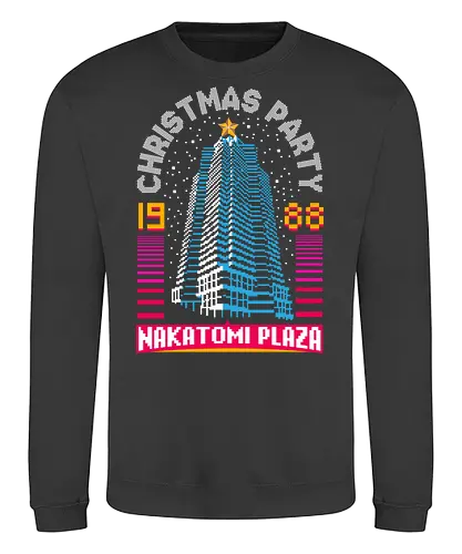 Nakatomi Plaza Christmas Party 88 - Die hard, Nakatomi plaza, 1988, ugly Christmas sweater, John mcClane, bruce willis, Christmas movies, Nakatomi, yippee ki yay, Christmas party, xmas - Sweatshirt