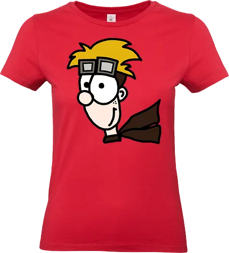 Pilot - Augen, Comic, Comic Style, Comic Stil, Zeichnung, comics, niedlich, pilot, reise, abenteuer, mut, mutig - Standard T-Shirt (Frauen)