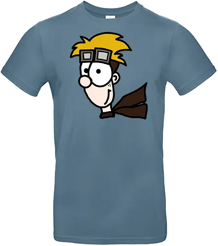 Pilot - Augen, Comic, Comic Style, Comic Stil, Zeichnung, comics, niedlich, pilot, reise, abenteuer, mut, mutig - Standard T-Shirt