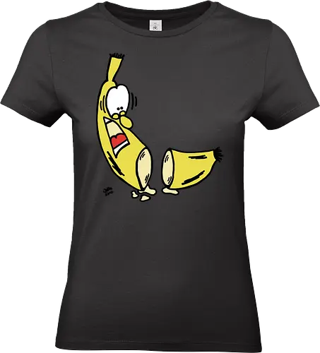 Bananen Split - Augen, Comic, Comic Style, Comic Stil, Zeichnung, comics, niedlich, albern, lustig, witzig, bunt, bananen, horror - Standard T-Shirt (Frauen)