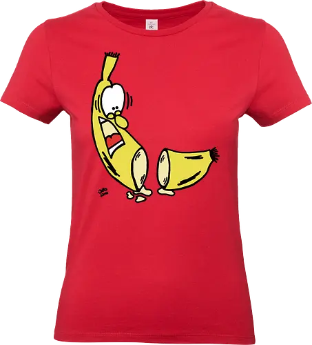Bananen Split - Augen, Comic, Comic Style, Comic Stil, Zeichnung, comics, niedlich, albern, lustig, witzig, bunt, bananen, horror - Standard T-Shirt (Frauen)