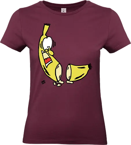 Bananen Split - Augen, Comic, Comic Style, Comic Stil, Zeichnung, comics, niedlich, albern, lustig, witzig, bunt, bananen, horror - Standard T-Shirt (Frauen)