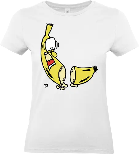 Bananen Split - Augen, Comic, Comic Style, Comic Stil, Zeichnung, comics, niedlich, albern, lustig, witzig, bunt, bananen, horror - Standard T-Shirt (Frauen)