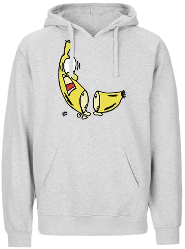 Bananen Split - Augen, Comic, Comic Style, Comic Stil, Zeichnung, comics, niedlich, albern, lustig, witzig, bunt, bananen, horror - Fairtrade Hoodie